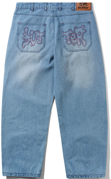 Butter Goods Blotch Denim Jeans Streaky Blue